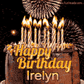 Chocolate Happy Birthday Cake for Irelyn (GIF)