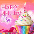 Happy Birthday Isa - Lovely Animated GIF
