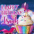 Happy Birthday Isaak - Lovely Animated GIF