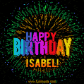 New Bursting with Colors Happy Birthday Isabel GIF and Video with Music