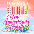 Joyeux anniversaire, Isabelle! - GIF Animé