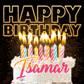 Isamar - Animated Happy Birthday Cake GIF Image for WhatsApp