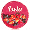 Happy Birthday Cake with Name Isela - Free Download