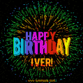 New Bursting with Colors Happy Birthday Iver GIF and Video with Music