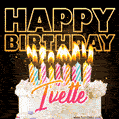 Ivette - Animated Happy Birthday Cake GIF Image for WhatsApp