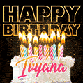 Ivyana - Animated Happy Birthday Cake GIF Image for WhatsApp