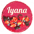 Happy Birthday Cake with Name Iyana - Free Download