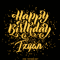 Happy Birthday Card for Izyan - Download GIF and Send for Free