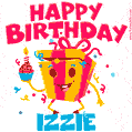 Funny Happy Birthday Izzie GIF