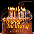 Chocolate Happy Birthday Cake for Jacari (GIF)