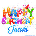 Happy Birthday Jacari - Creative Personalized GIF With Name