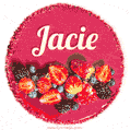 Happy Birthday Cake with Name Jacie - Free Download