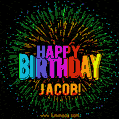 New Bursting with Colors Happy Birthday Jacob GIF and Video with Music
