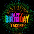 New Bursting with Colors Happy Birthday Jacori GIF and Video with Music