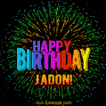 New Bursting with Colors Happy Birthday Jadon GIF and Video with Music