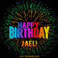 New Bursting with Colors Happy Birthday Jael GIF and Video with Music