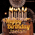 Chocolate Happy Birthday Cake for Jaelani (GIF)