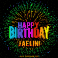 New Bursting with Colors Happy Birthday Jaelin GIF and Video with Music