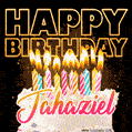 Jahaziel - Animated Happy Birthday Cake GIF for WhatsApp