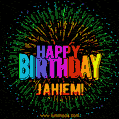 New Bursting with Colors Happy Birthday Jahiem GIF and Video with Music