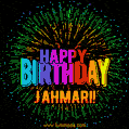 New Bursting with Colors Happy Birthday Jahmari GIF and Video with Music