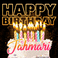 Jahmari - Animated Happy Birthday Cake GIF for WhatsApp