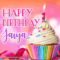 Happy Birthday Jaiya - Lovely Animated GIF