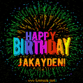 New Bursting with Colors Happy Birthday Jakayden GIF and Video with Music
