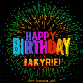 New Bursting with Colors Happy Birthday Jakyrie GIF and Video with Music