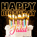 Jalal - Animated Happy Birthday Cake GIF for WhatsApp