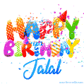 Happy Birthday Jalal - Creative Personalized GIF With Name