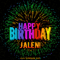 New Bursting with Colors Happy Birthday Jalen GIF and Video with Music
