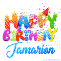 Happy Birthday Jamarion - Creative Personalized GIF With Name