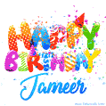 Happy Birthday Jameer - Creative Personalized GIF With Name