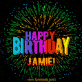 New Bursting with Colors Happy Birthday Jamie GIF and Video with Music