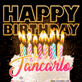 Jancarlo - Animated Happy Birthday Cake GIF for WhatsApp