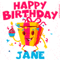 Funny Happy Birthday Jane GIF