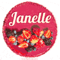 Happy Birthday Cake with Name Janelle - Free Download