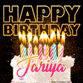 Jariya - Animated Happy Birthday Cake GIF Image for WhatsApp