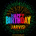 New Bursting with Colors Happy Birthday Jarvis GIF and Video with Music