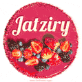 Happy Birthday Cake with Name Jatziry - Free Download