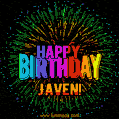 New Bursting with Colors Happy Birthday Javen GIF and Video with Music