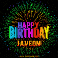 New Bursting with Colors Happy Birthday Javeon GIF and Video with Music