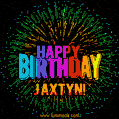 New Bursting with Colors Happy Birthday Jaxtyn GIF and Video with Music
