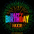 New Bursting with Colors Happy Birthday Jaxx GIF and Video with Music