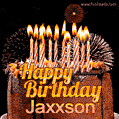 Chocolate Happy Birthday Cake for Jaxxson (GIF)
