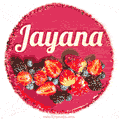 Happy Birthday Cake with Name Jayana - Free Download