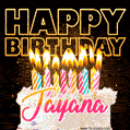 Jayana - Animated Happy Birthday Cake GIF Image for WhatsApp