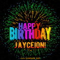 New Bursting with Colors Happy Birthday Jayceion GIF and Video with Music