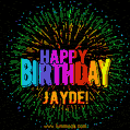 New Bursting with Colors Happy Birthday Jayde GIF and Video with Music